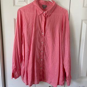J.Jill pink linen shirt